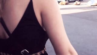 Real huge titted female sex tourist bimbo picked up into Germany