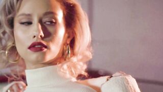 Big ass MILF blonde Polina striptease