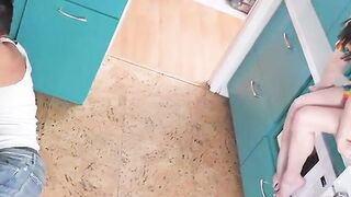 tiny teen blows aggressive plumber