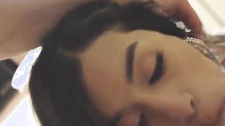latina teen deepthroats before riding a cock like a champ.
