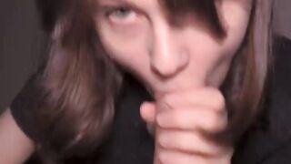 Close up Blowjob and Huge Cum in my Mouth