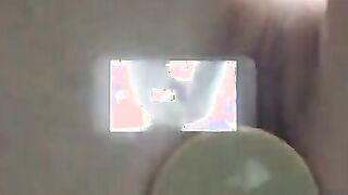 Petite Babe sucks and fucks her dildo in 3 holes