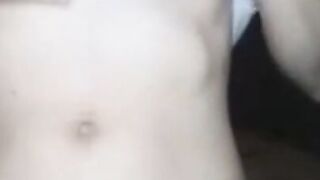 Busty Babe fingering herself on webcam