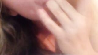 Horny Babe with big boobs fingering her wet pussy