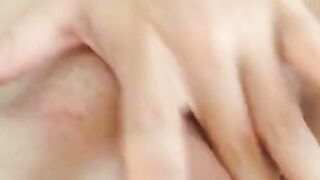Horny Babe with big boobs fingering her wet pussy