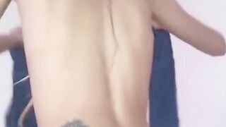 nerdy teenager is revealing her small tits and pussy in 4k