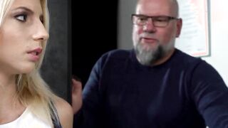 Annoyed teen fucked by her old mentor
