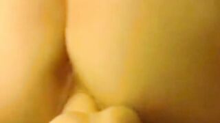Latina mom with curvy ass bouncing on dildo