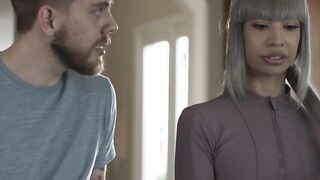 Handsome dude bareback fucks bestfriends TS girlfriend