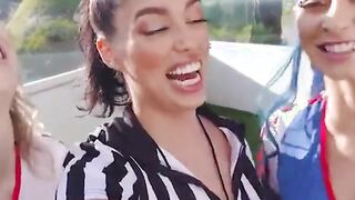 fit teens share a big cock in orgy