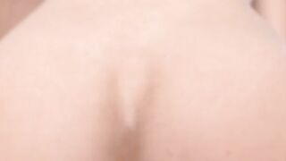 tiny ebony babe sucks off a big white cock