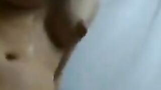 Stepsister pleasuring her dildo on webcam