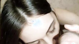 She Loves to Ride a Dick and get Cum on her Face POV