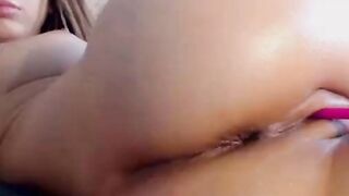 Lovely Babe dildoing her tight asshole and loving it
