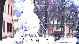 Mirka is such a fun gf for Justin. Their play public into the snow leads to a snowball fight where