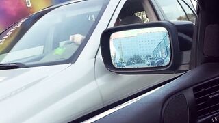Real Outdoor Vehicle pick up date with german blonde street bimbo