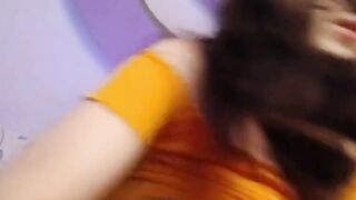 Hot Chick with big tits fingering her wet pussy