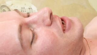 Slender british rubs eighteen got banged!