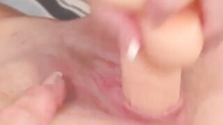 skinny milf fucks her pussy hard