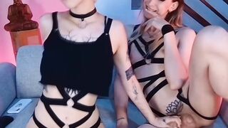 Hot Blonde Latina Jerking Her Big Cock