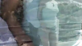 teen slut summer day bouncing on cock after sucking it
