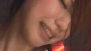 Japanese busty babe in lingerie has rough group sex