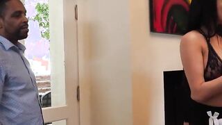 BBCPIE Long Titties Maid Filled with Multiple Leaking Creampies by ENORMOUS Ebony Penis