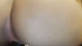 Busty Ebony dildoing her wet pussy