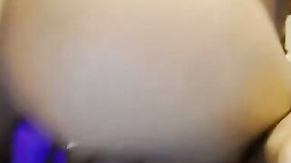 Busty Ebony dildoing her wet pussy