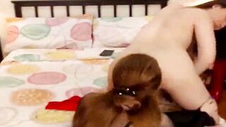 Hot Shemale Duo Enjoys Pleasuring Each Other Dick