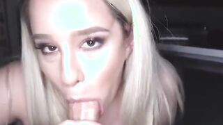 busty blonde latina mila marx sucks my huge cock