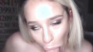 busty blonde latina mila marx sucks my huge cock