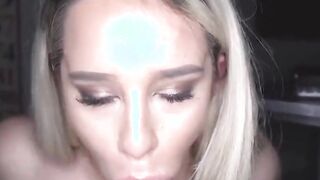 busty blonde latina mila marx sucks my huge cock