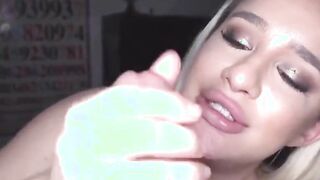 busty blonde latina mila marx sucks my huge cock