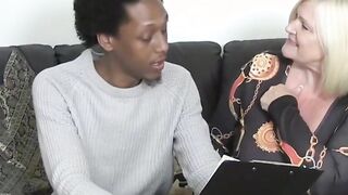 GRANNYLOVESBLACK - GILF wants huge ebony cock in both Holes