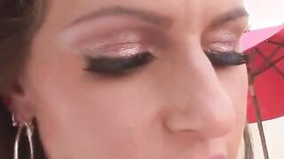 brunette babysitter sucks dick