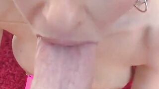 brunette babysitter sucks dick