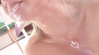 brunette babysitter sucks dick