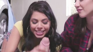 19 Year Old Like It Huge - Fixer-Upper Daughter Stuffer video starring Gina Valentina%2C Lily Jordan %26 Danny D