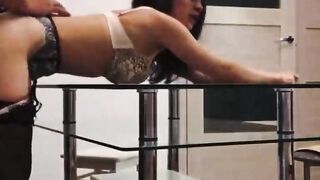 Neighbor came to have Sex in the Kitchen