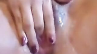 Hot Busty Stepsister fucks her wet pussy