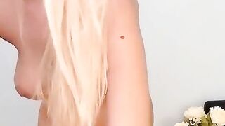 Hot Blonde Babe with hot body loves to masturbate
