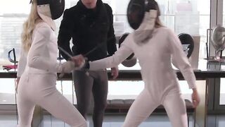 VIXEN Rivals Avery & Naomi team up to seduce fencing coach two