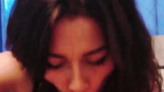 Girl Tease her Boyfriend and he Cum in her Deep Throat