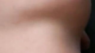 Creampie for sexy black haired girl