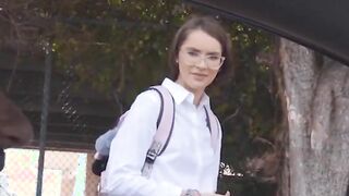 cute teen with nerdy glasses natalie porkman