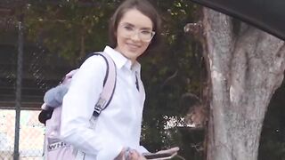 cute teen with nerdy glasses natalie porkman