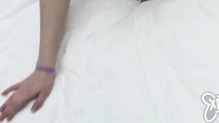 Tiny 95 lb teen slobbers all over a fat cock