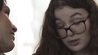 Geek teen Leana Lovings fucked by bff gf