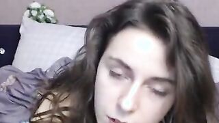 Naughty Babe with hairy pussy fingering